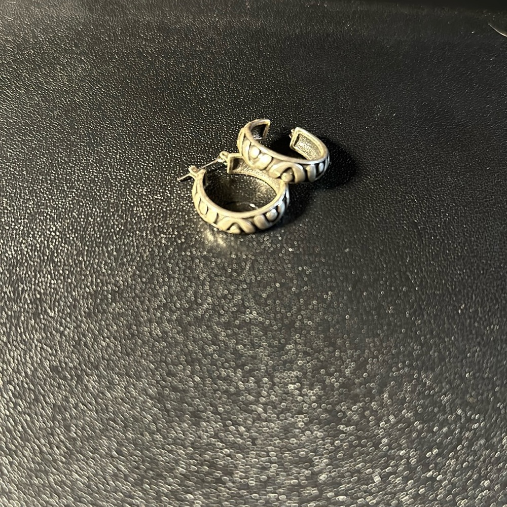 Silver and black hoops